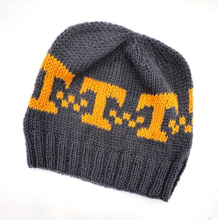 Vols Hand-Knit Power T Beanie – Game Day Classic, 100% Wool