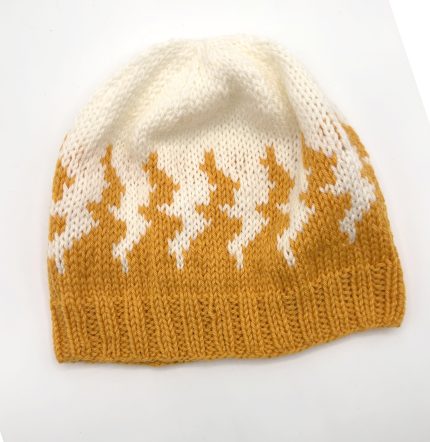 Tennessee Vols-themed hand knit Wool Hat