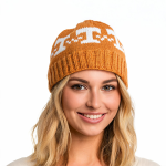 Vols Hand-Knit Power T Beanie – Game Day Classic, 100% Wool